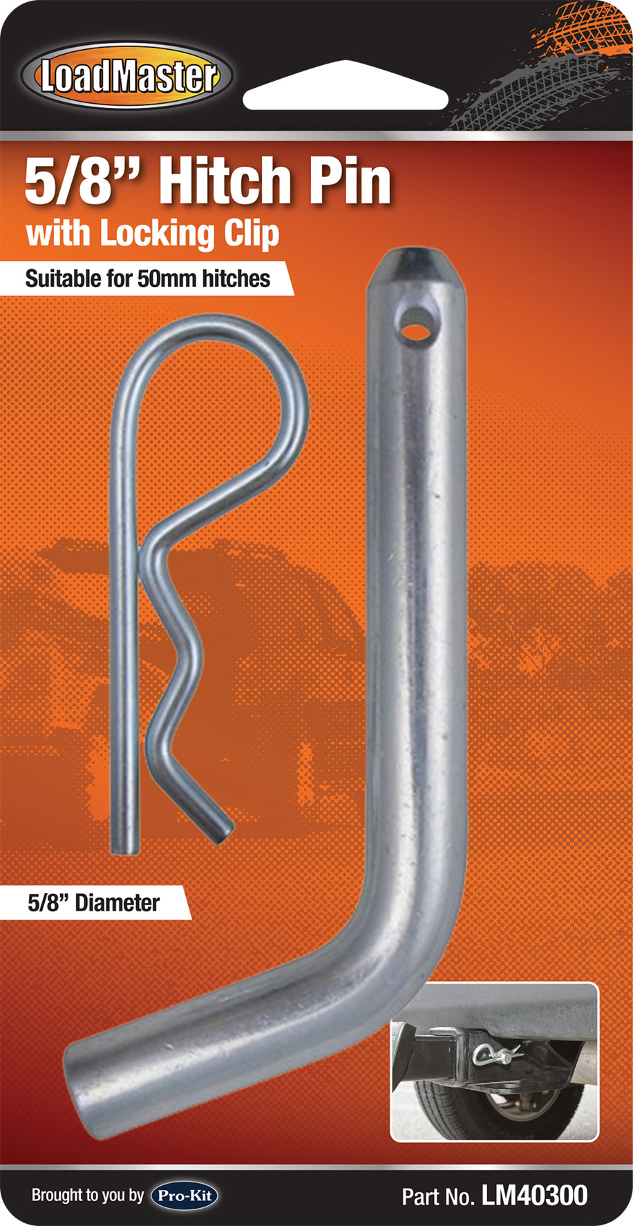 5/8″ Hitch Pin With Locking Clip