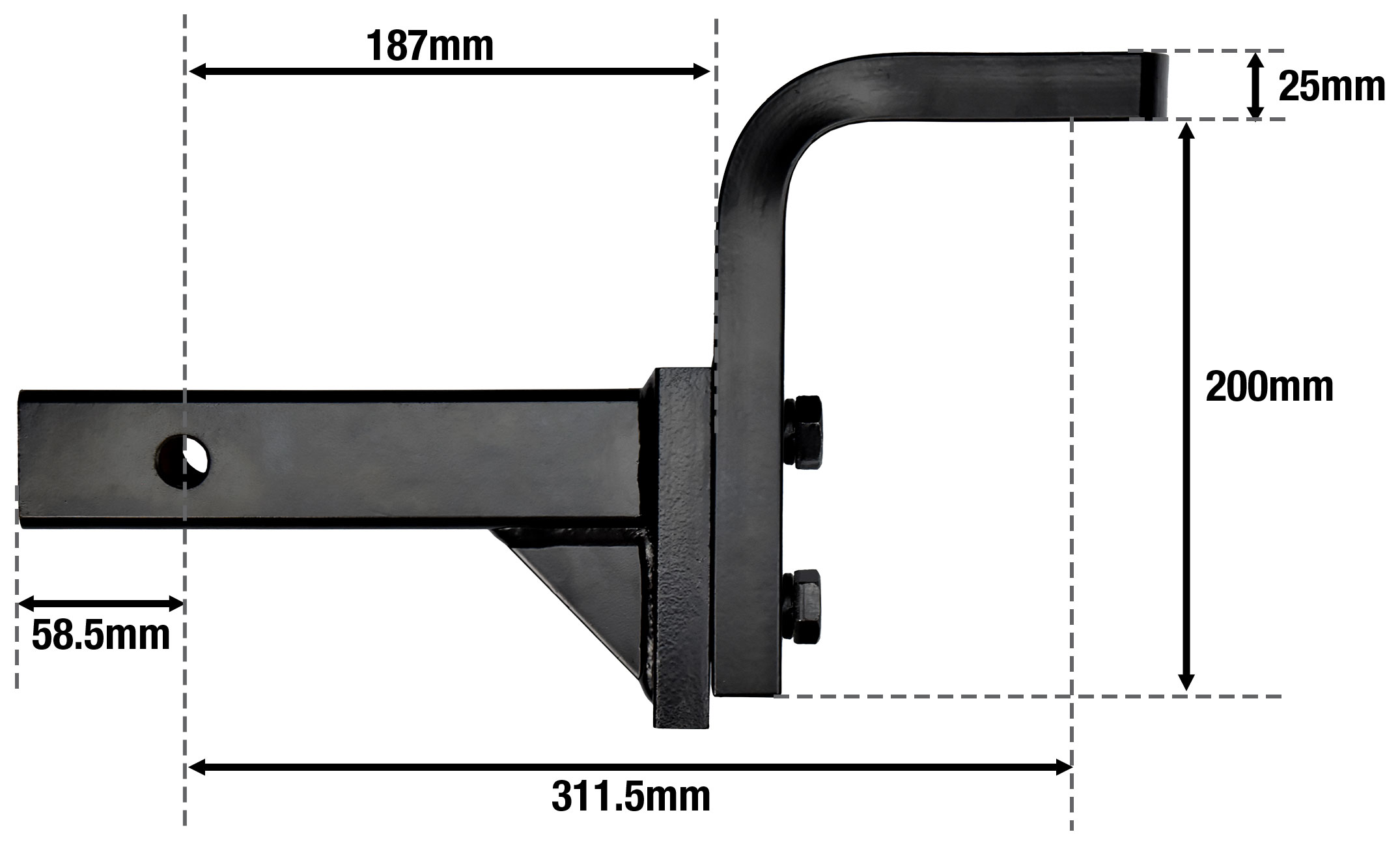 50mm Square Towbar Hitch Ball Mount