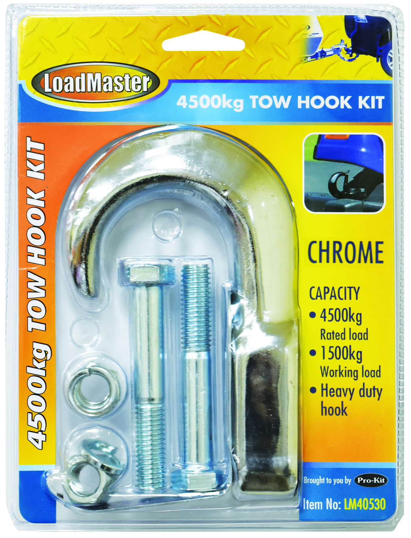 4500kg Chrome Tow Hook Kit