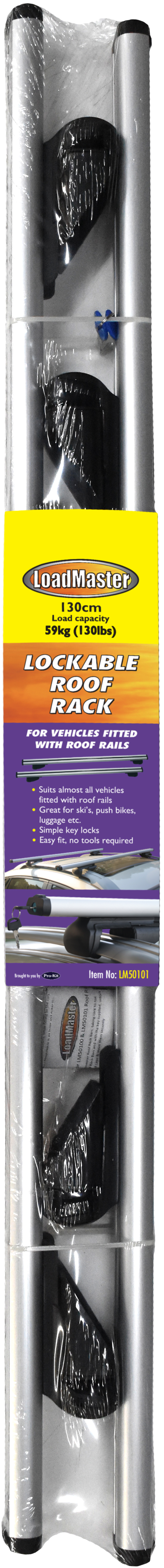 2pc LOCKABLE ROOF RACK – FOR VEHICLES EQUIPPED WITH SIDE RAILS