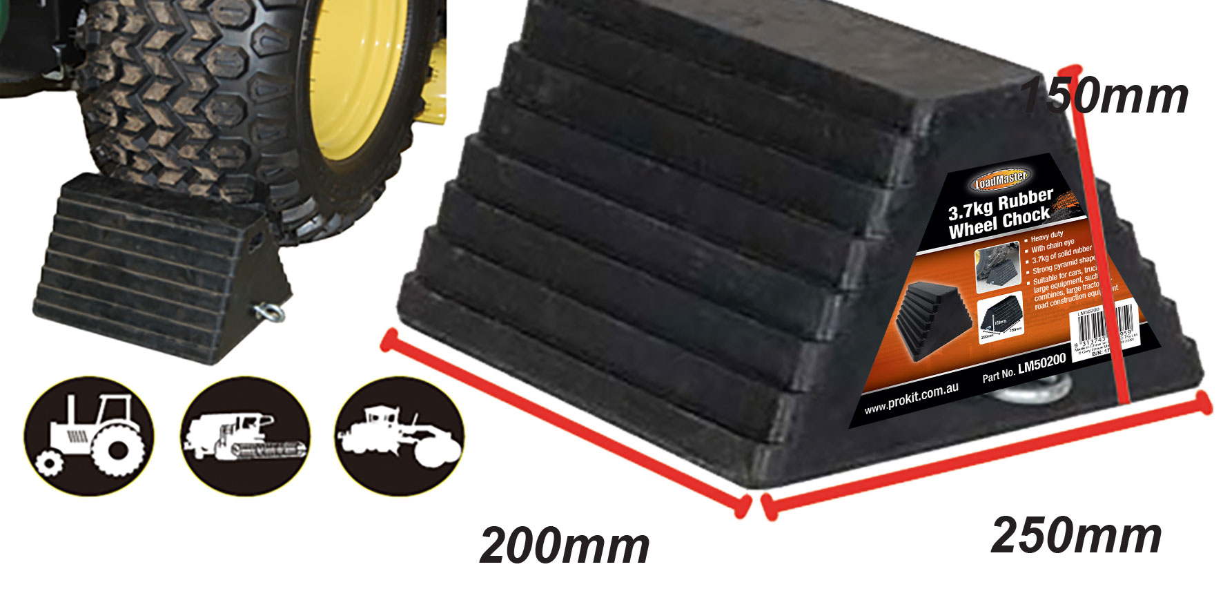 3.7kg Rubber Wheel Chock