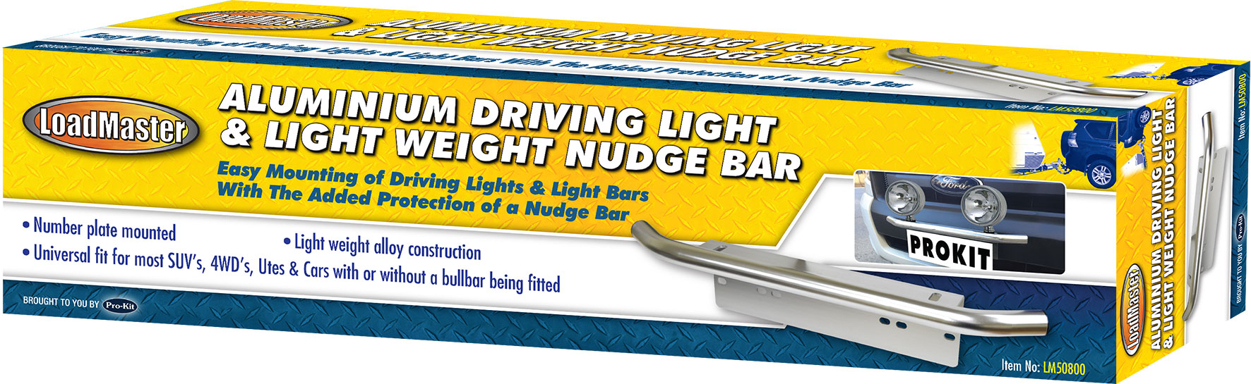 Aluminium Driving Light & Light Weight Nudge Bar