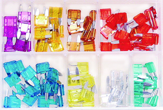 100pc Mixed Mini Blade Fuse Kit