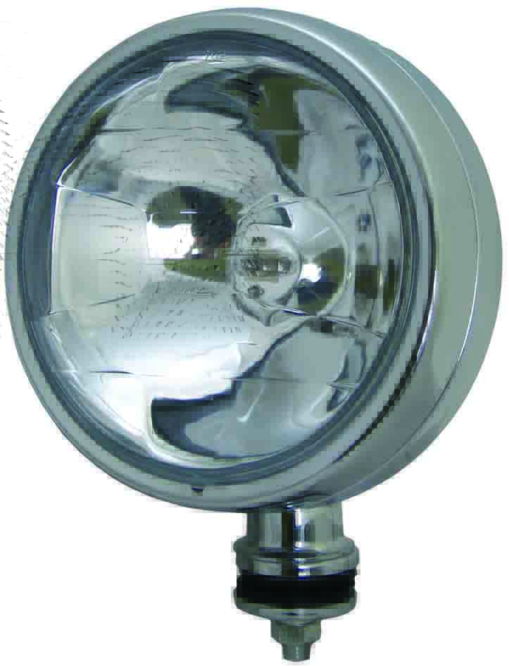 DRIVING LIGHT-200mm (8″) 2pc UNIVERSAL STAINLESS STEEL CLEAR GLASS 100W