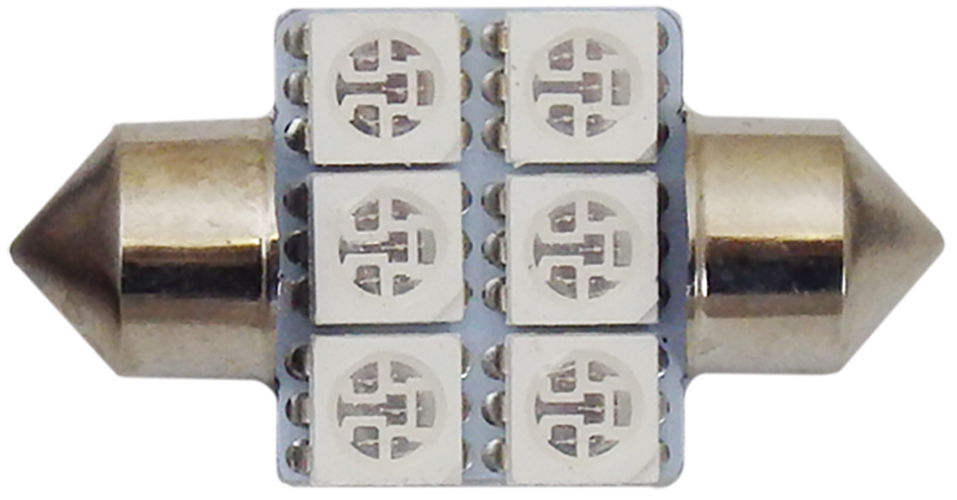 GLOBE – 2pc SMD FESTOON 31MM 6CHIPS WHITE