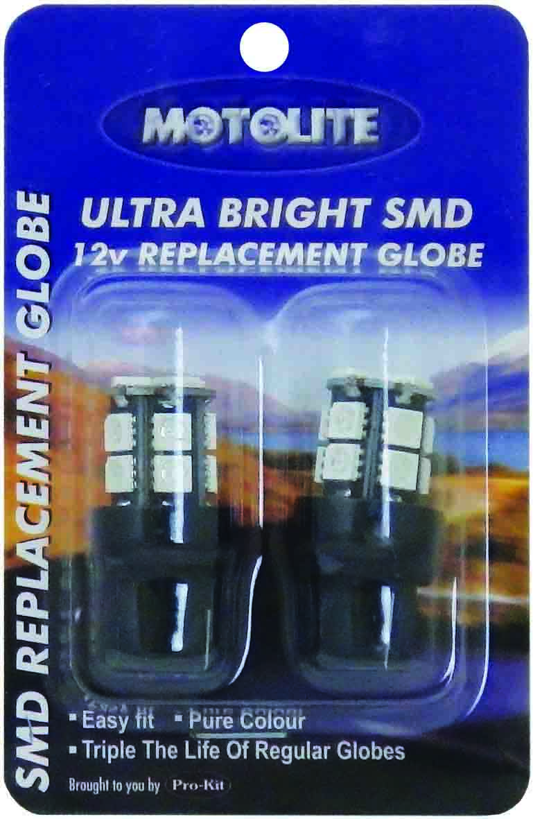 GLOBE – 2pc SMD 7440 13CHIPS AMBER