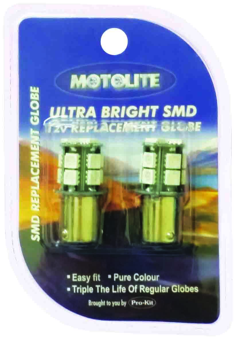 GLOBE – 2pc SMD 382 OFFSET PINS 13CHIPS AMBER