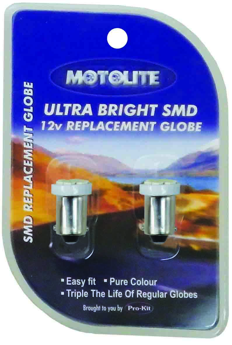 GLOBE – 2pc SMD BA9S (233 & 989) 8CHIPS WHITE