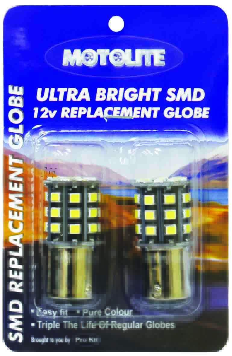 GLOBE – 2pc SMD 1142 BA15D 33CHIPS WHITE