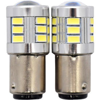 2pc LED Globes S25 BA15D (380/1157) White