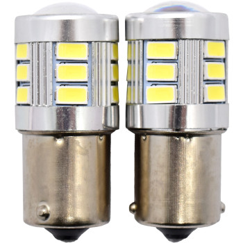 2pc LED Globes S25 BA15S (382/1156) White