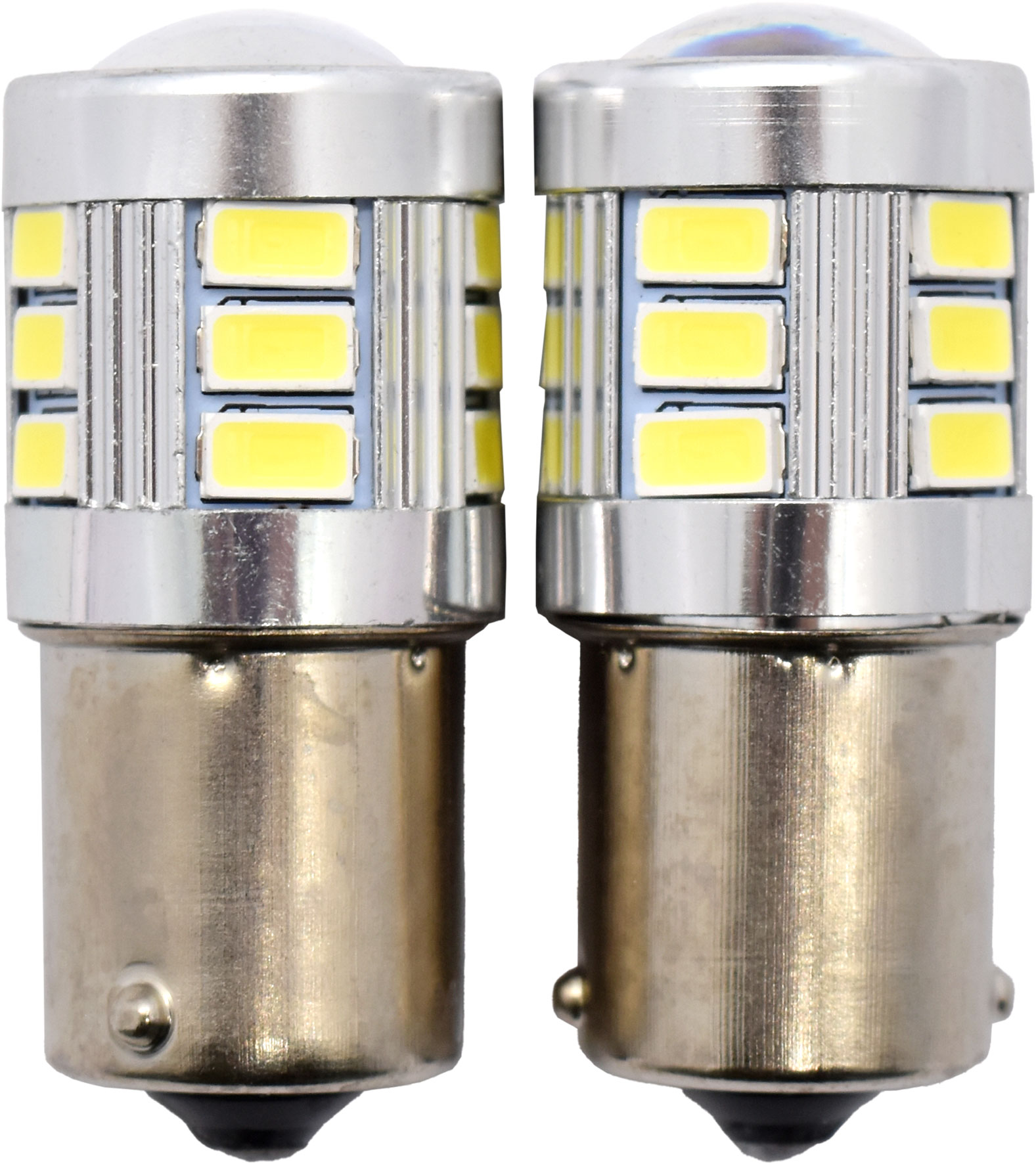2pc LED Globes S25 BA15S (382/1156) White