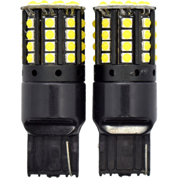 2pc LED Globes T20 W3 x 16Q (7443) White
