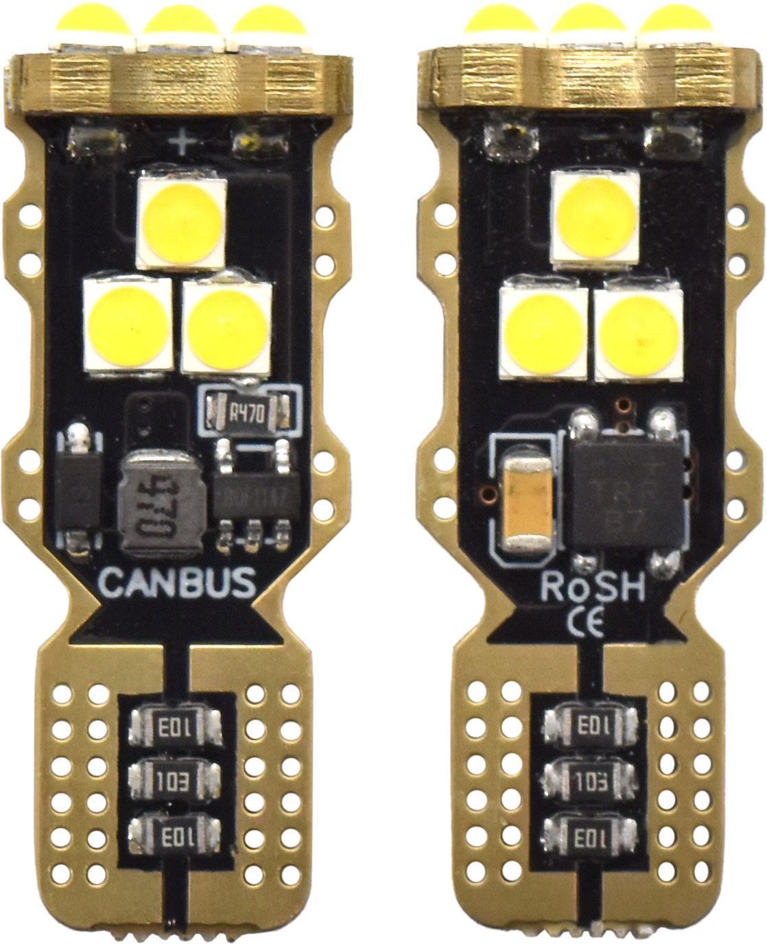 2pc LED Globes T15 W2 x 15D (921) White