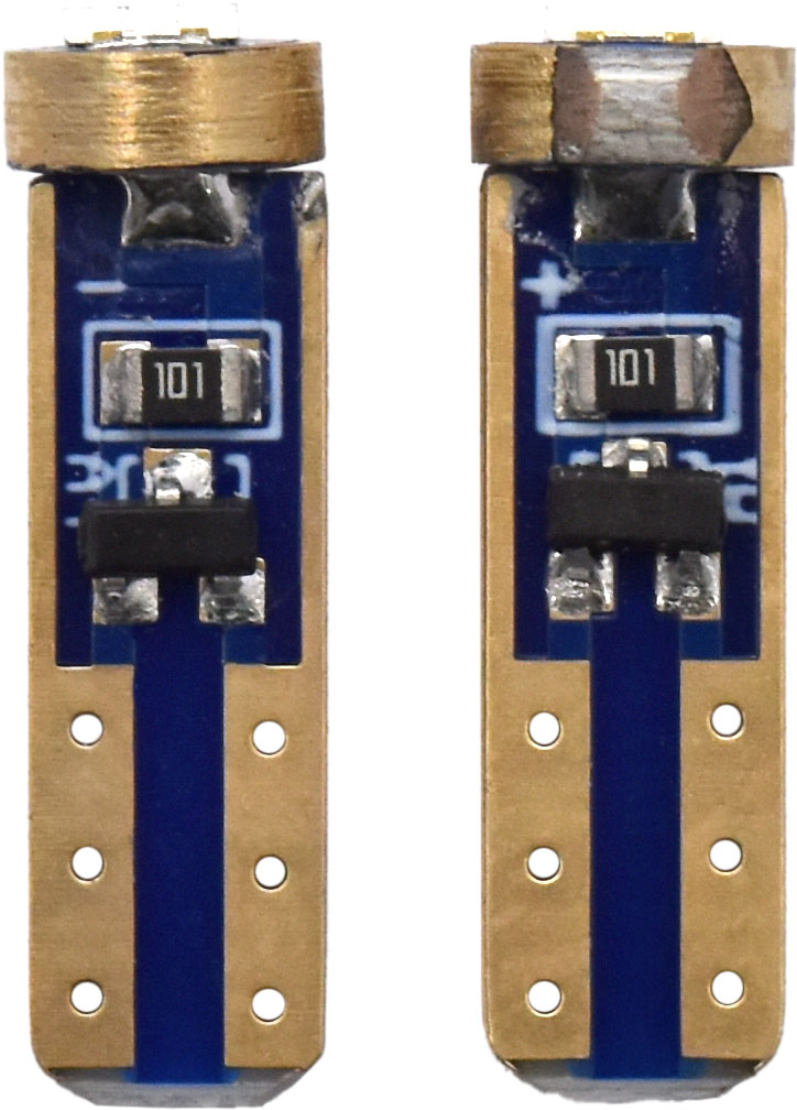 2pc LED Globes T5 W2 x 4.6D (501) White
