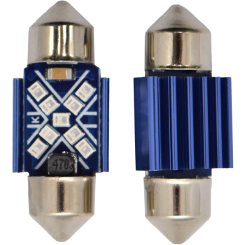 2pc LED Globes Festoon 31mm Blue