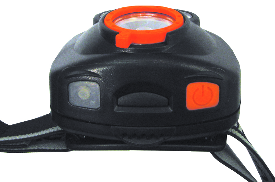TORCH – HEAD LAMP 1LED WITH AUTO ON/OFF, 2LED WARNING LIGHTS
