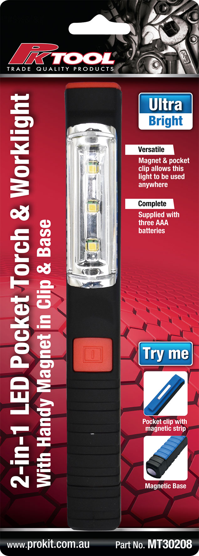 2 IN 1 LED POCKET TORCH & WORK-LIGHT