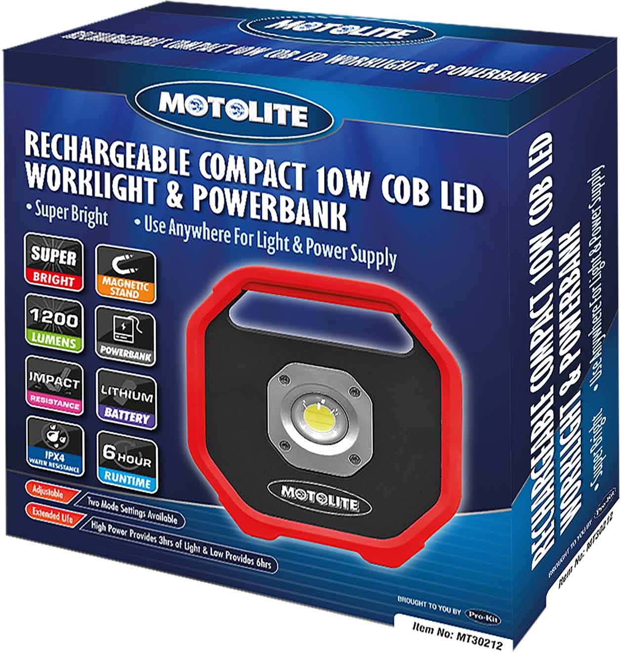 Rechargeable Compact 10W Cob LED Worklight & Powerbank
