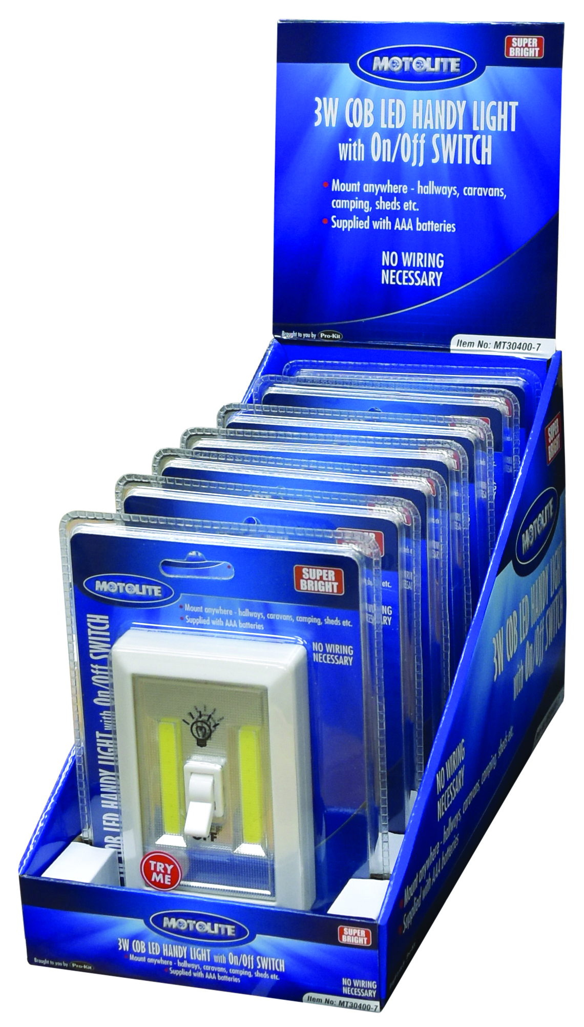 7pc POS Display High Power 6W Cob Wall Switch Light