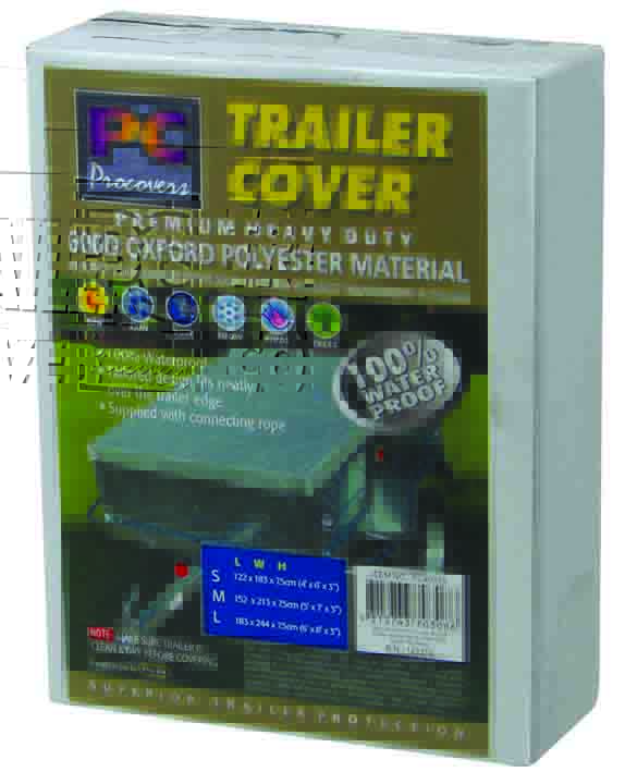 TRAILER COVER – 600D POLYESTER 122 X 183 x 8cm (4foot x 6foot x 3″)
