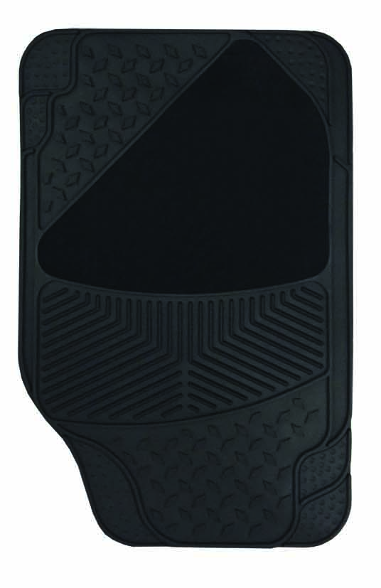 MAT SET – 3pc CARPET AND RUBBER BLACK