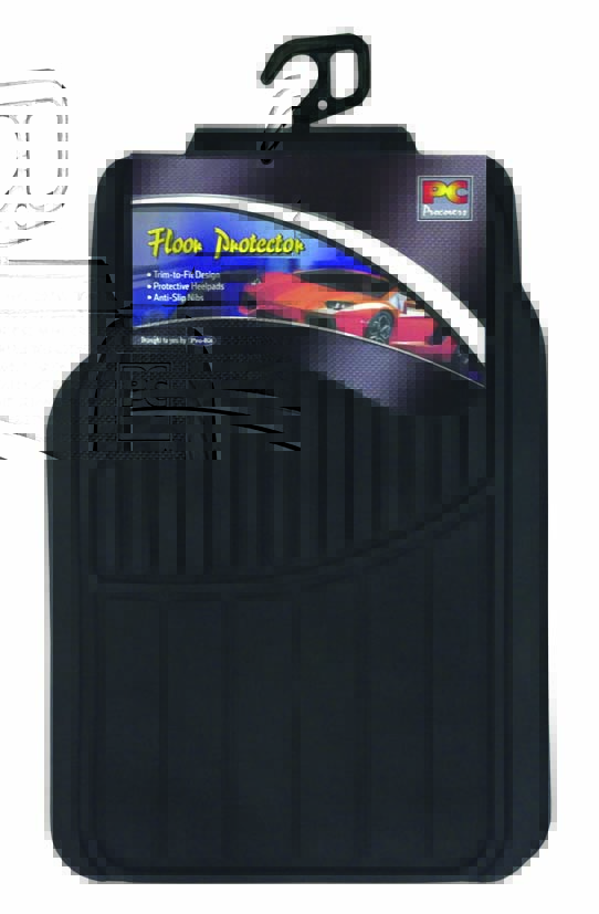 4pc BLACK RUBBER MAT SET