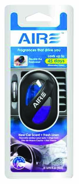 New Car & Fresh Linen Dual Scent Vent Clip Air Freshener