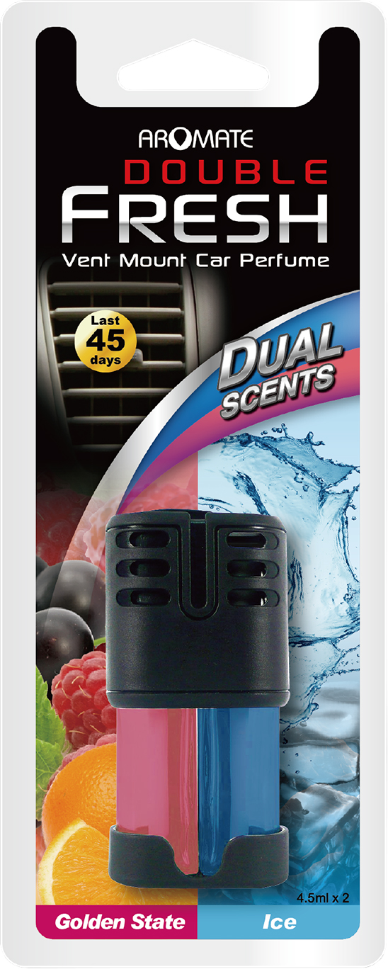 Ice & Golden State Dual Scent Vent Clip Air Freshener