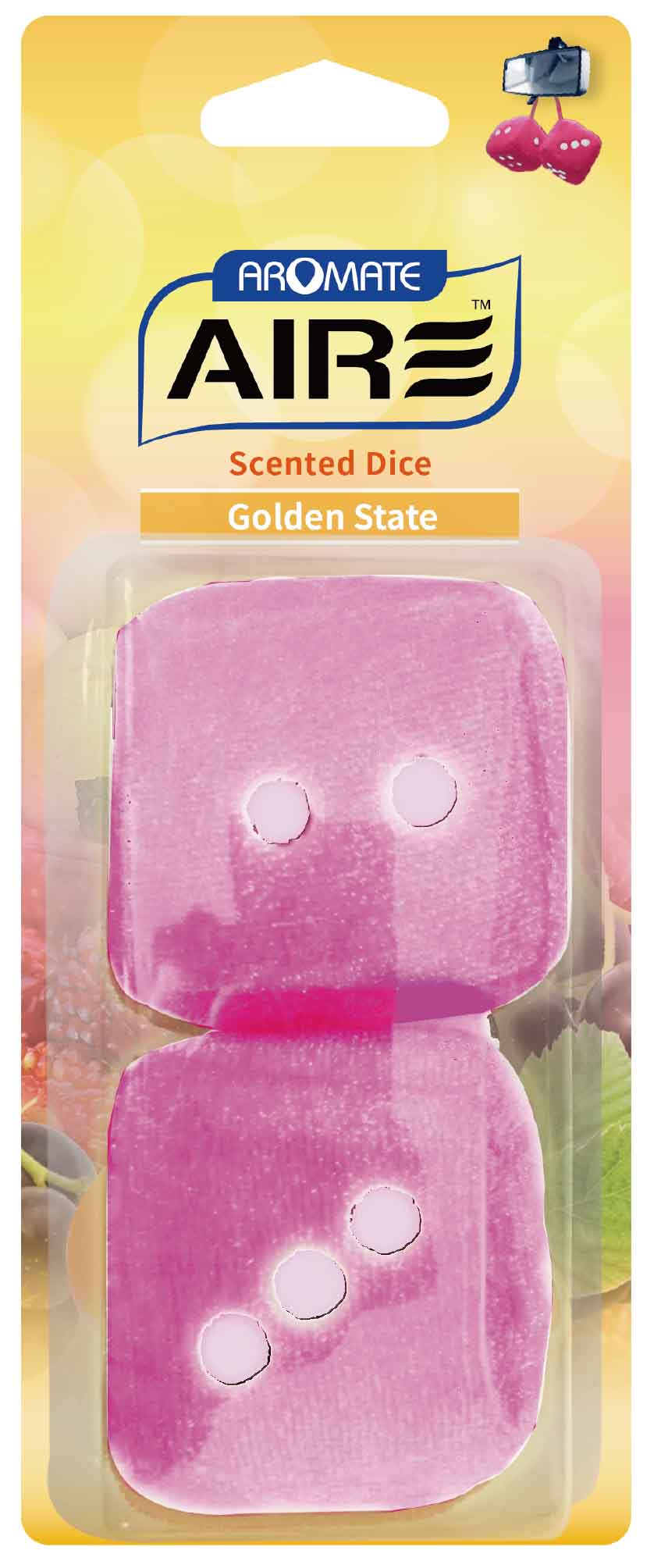 AIR REFRESHER – AIRE PINK DICE GOLDEN STATE