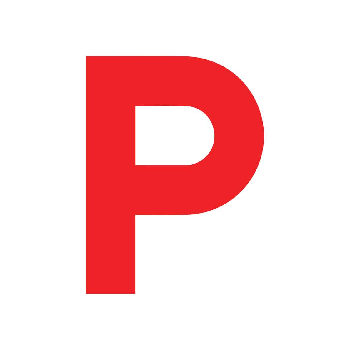 2pc Electrostatic Red P Plates