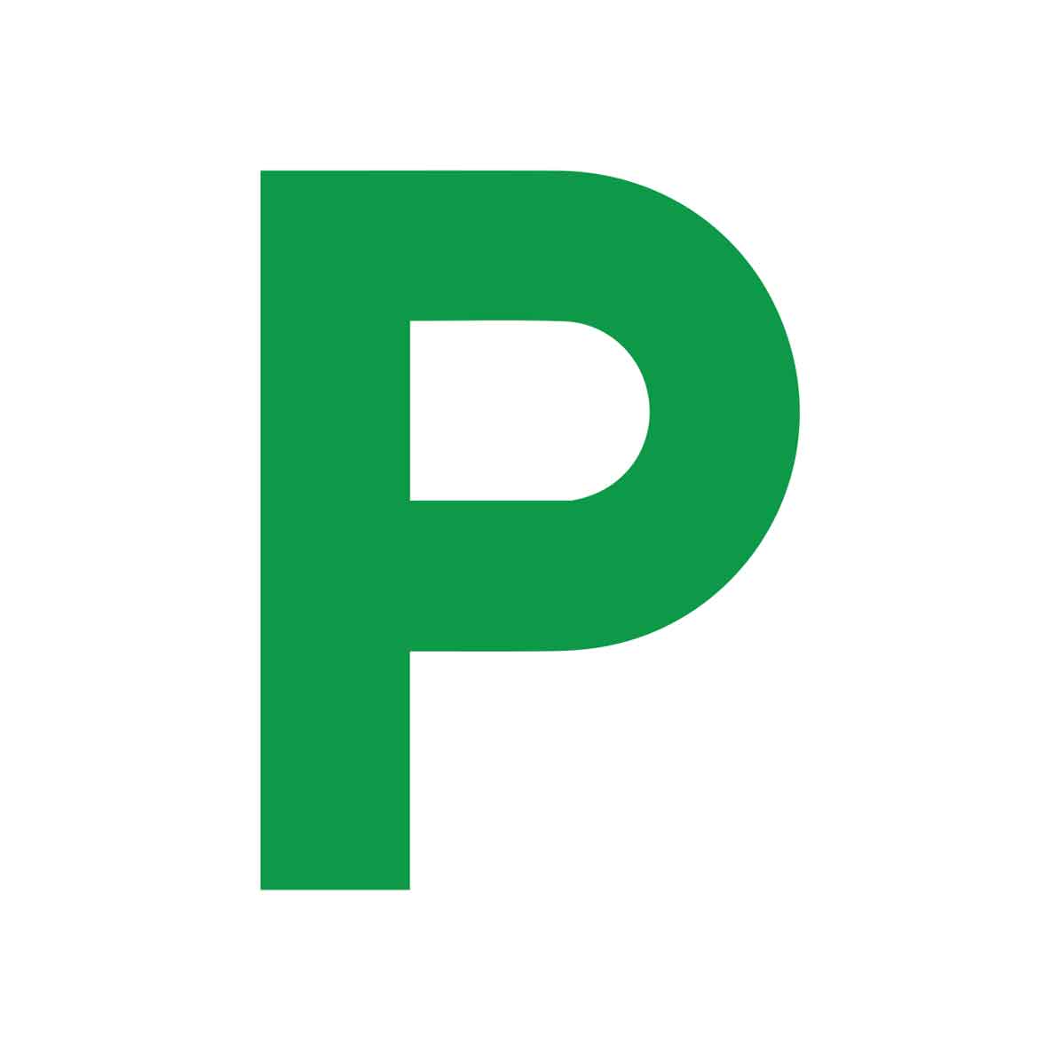 2pc Electrostatic Green P Plates