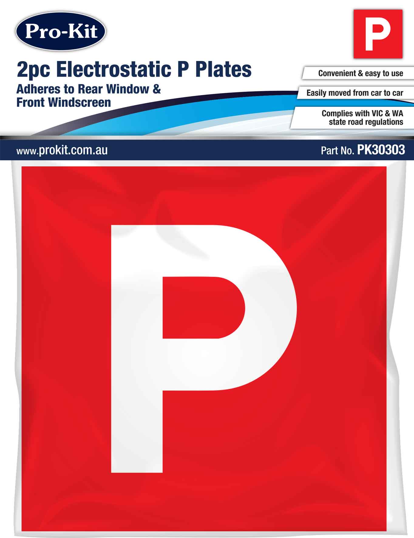2pc Electrostatic Red Background P Plates