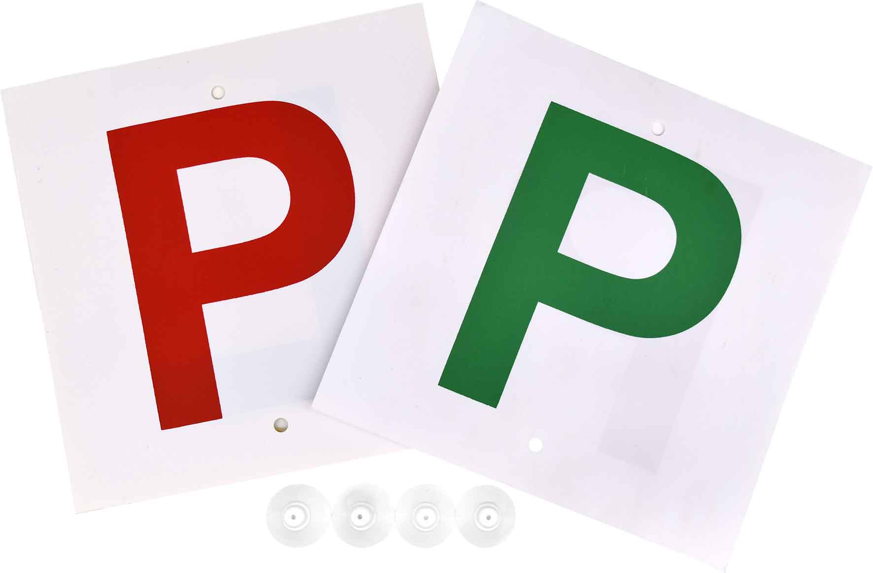 2pc Double Sided Red P & Green P Plates