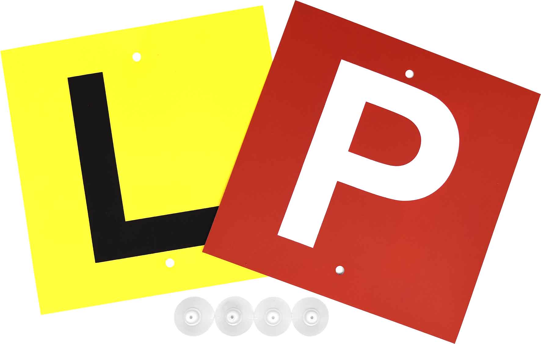 2pc Double Sided L & Red Background P Plates