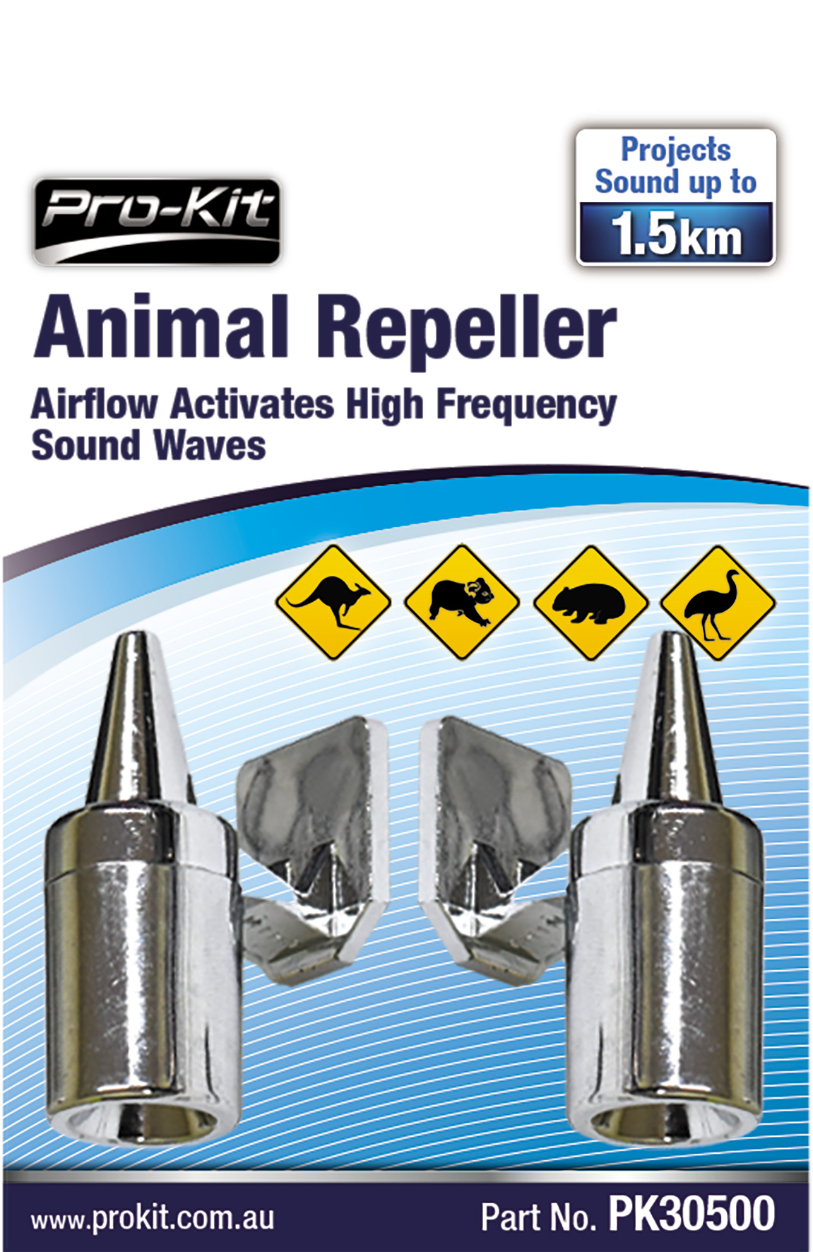 2pc Chrome Sonic Animal Repeller