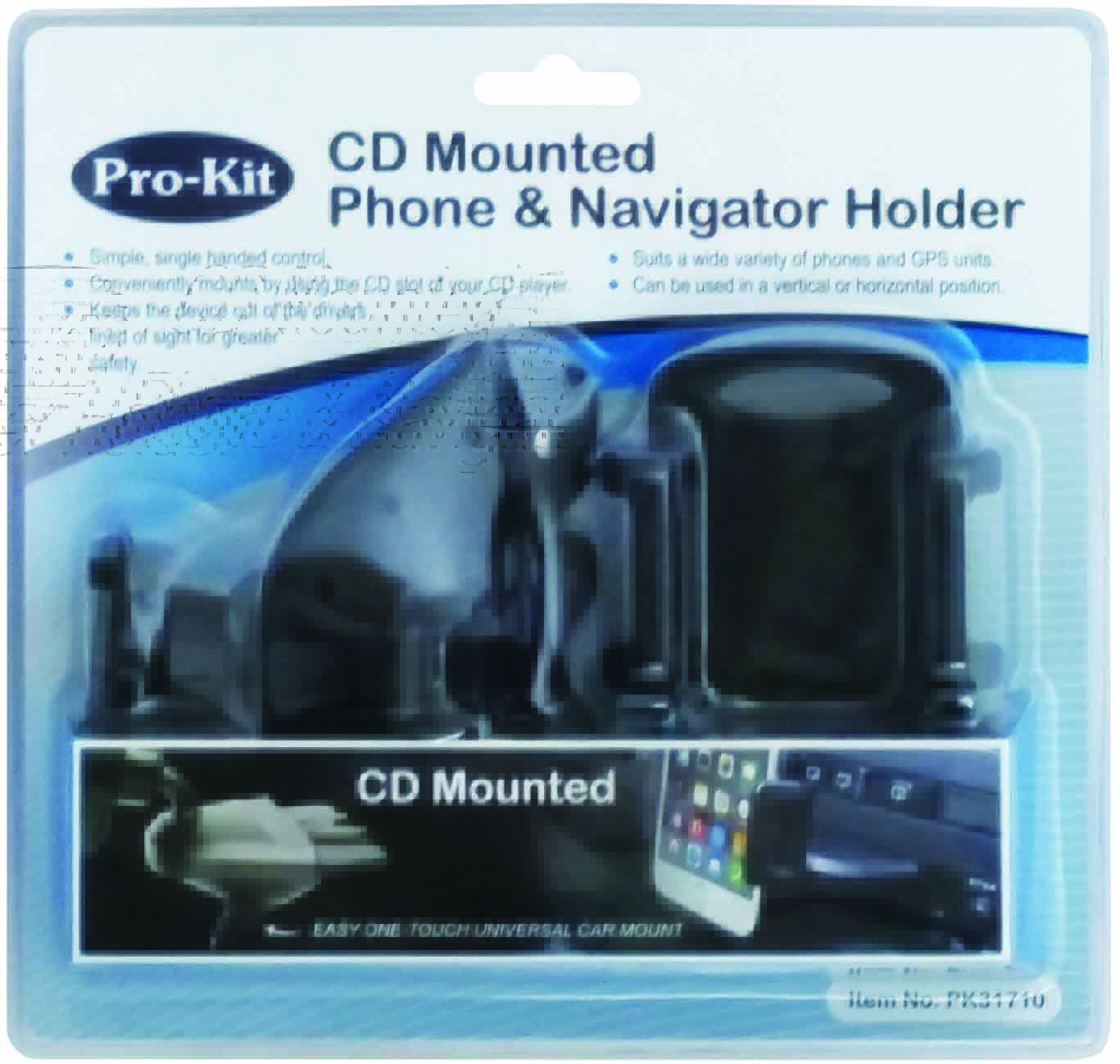 CD MOUNTED with GRIP CLAMP PHONE & NAVIGATOR HOLDER
