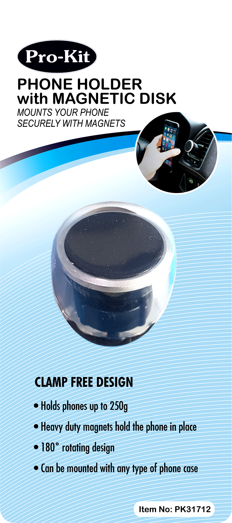 VENT MOUNTED with MAGNETIC DISK QUICK RELEASE PHONE & NAVIGATOR HOLDER