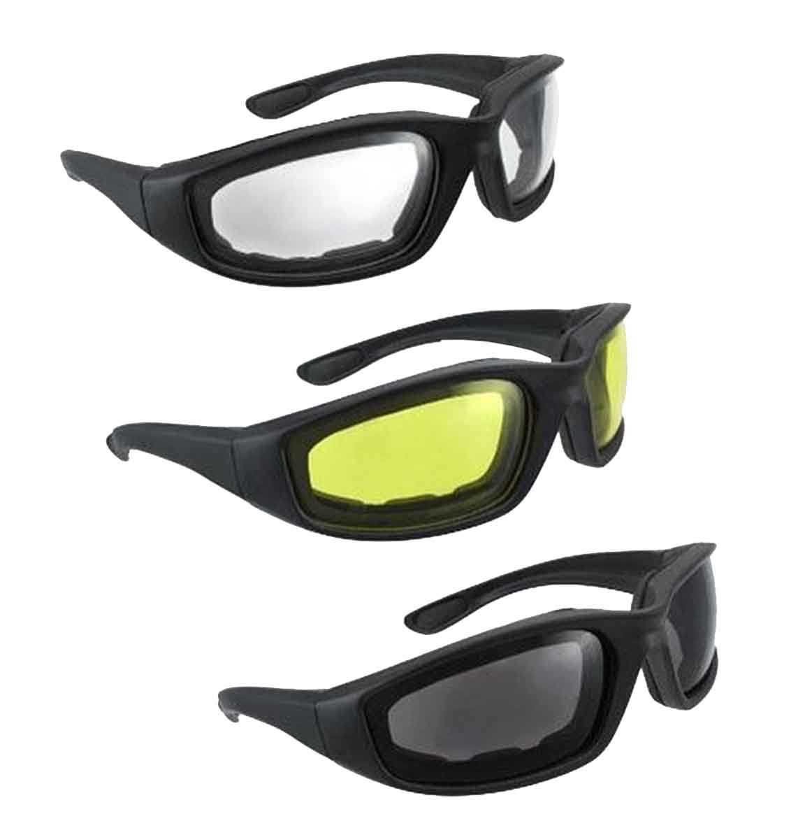 3pc Motorcycle Riding Glasses