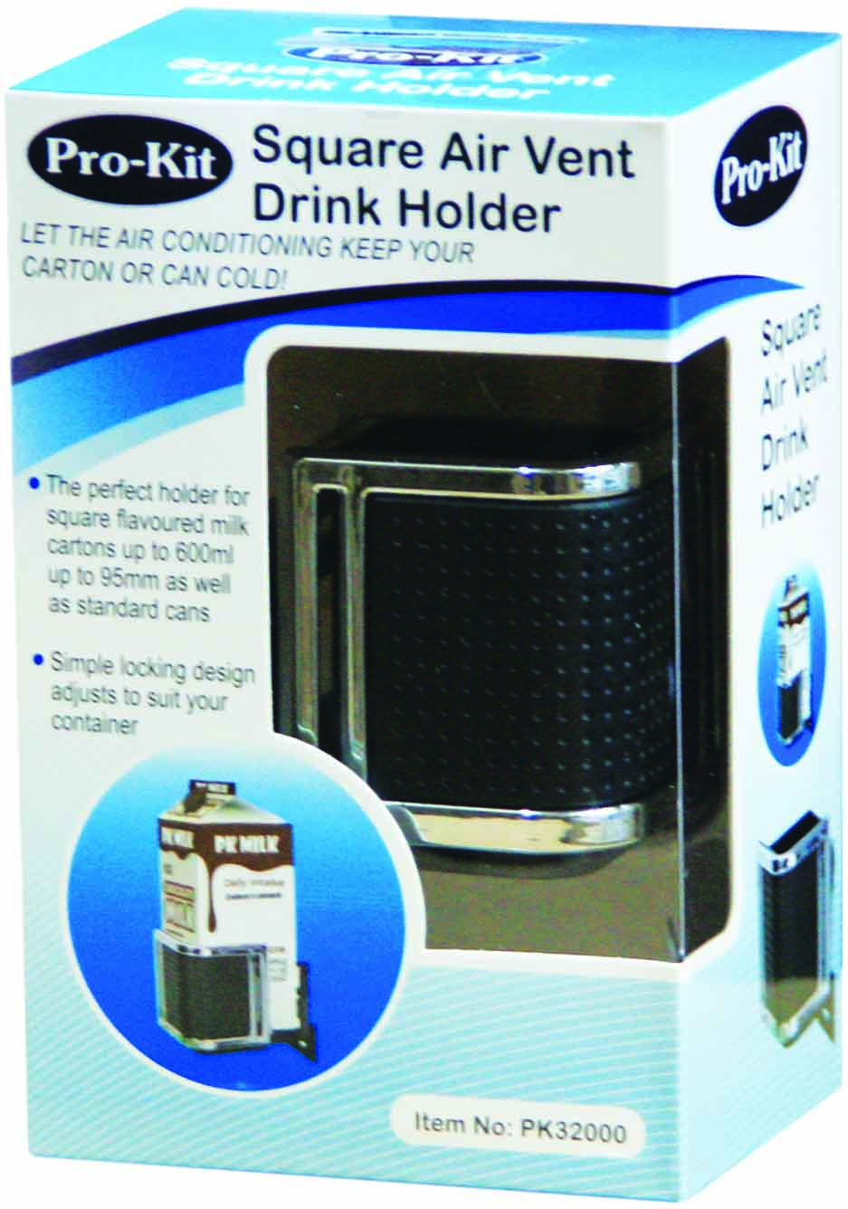 Clip-On Air Vent Square Drink Holder