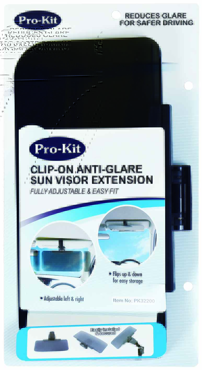 CLIP-ON SEE THROUGH ANTI-GLARE SUNVISOR EXTENTION