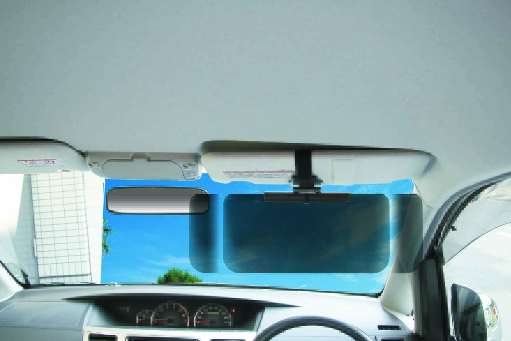 CLIP-ON SEE THROUGH ANTI-GLARE SUNVISOR EXTENTION
