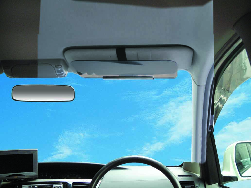 CLIP-ON SEE THROUGH ANTI-GLARE SUNVISOR EXTENTION