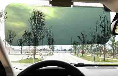 CLIP-ON SEE THROUGH ANTI-GLARE SUNVISOR EXTENTION