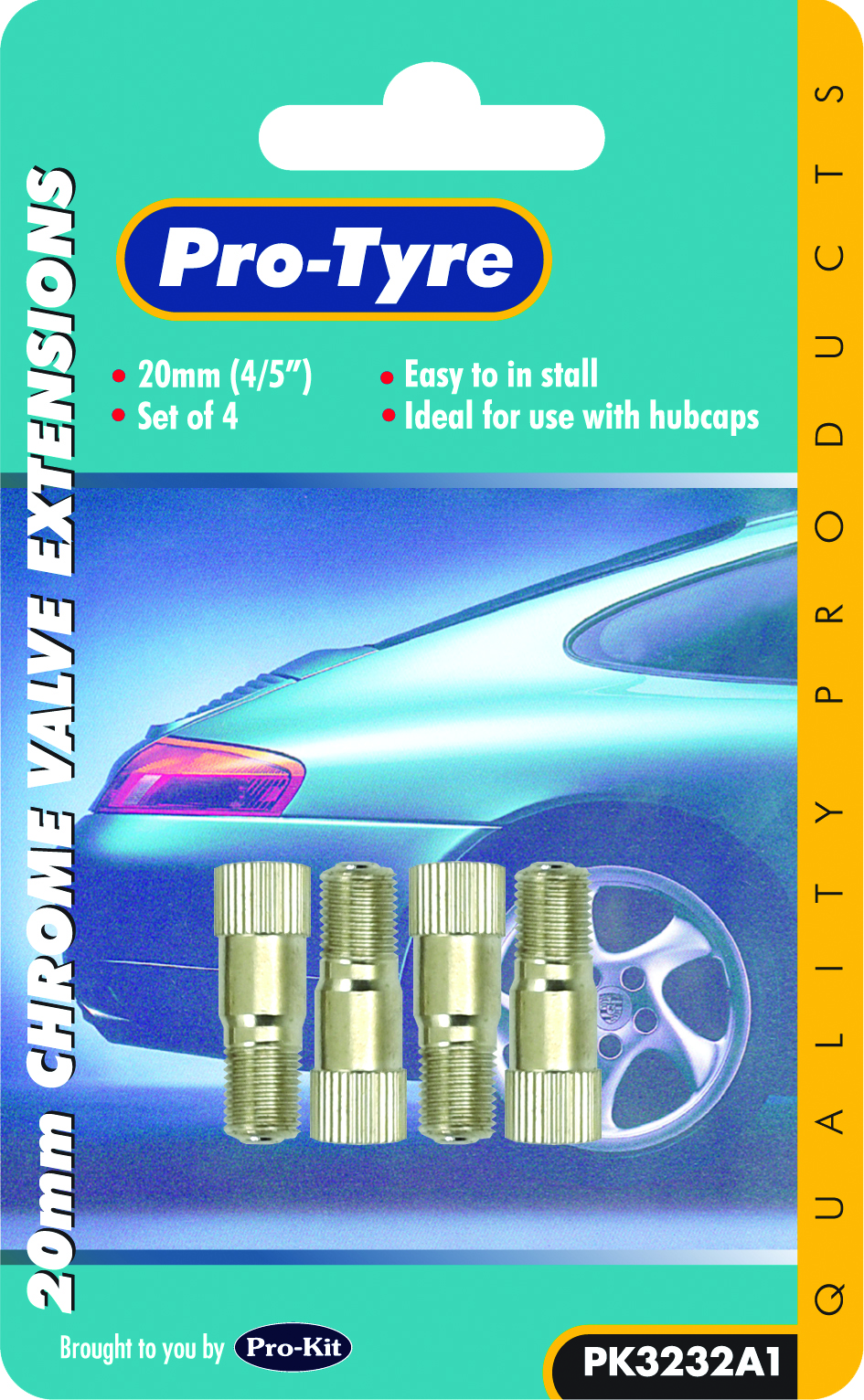 VALVE EXTENSIONS – 4pc 20MM (4/5”) BRASS