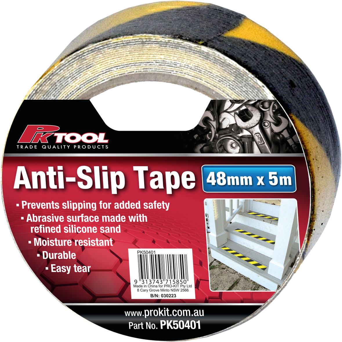 ANTI-SLIP TAPE – YELLOW & BLACK 48mm x 5m