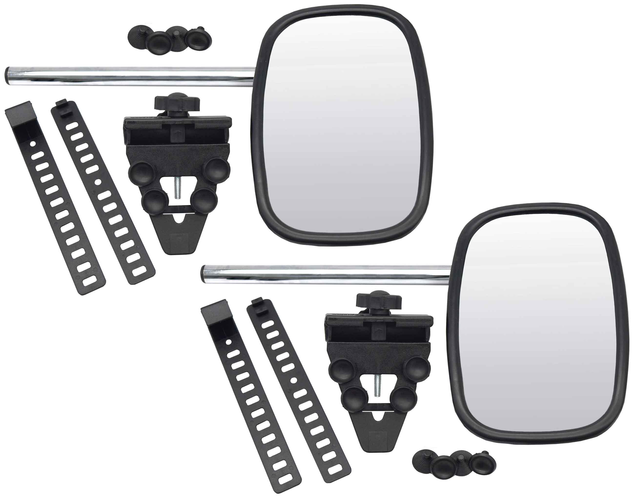 2pc Strap-on Towing Mirror Set
