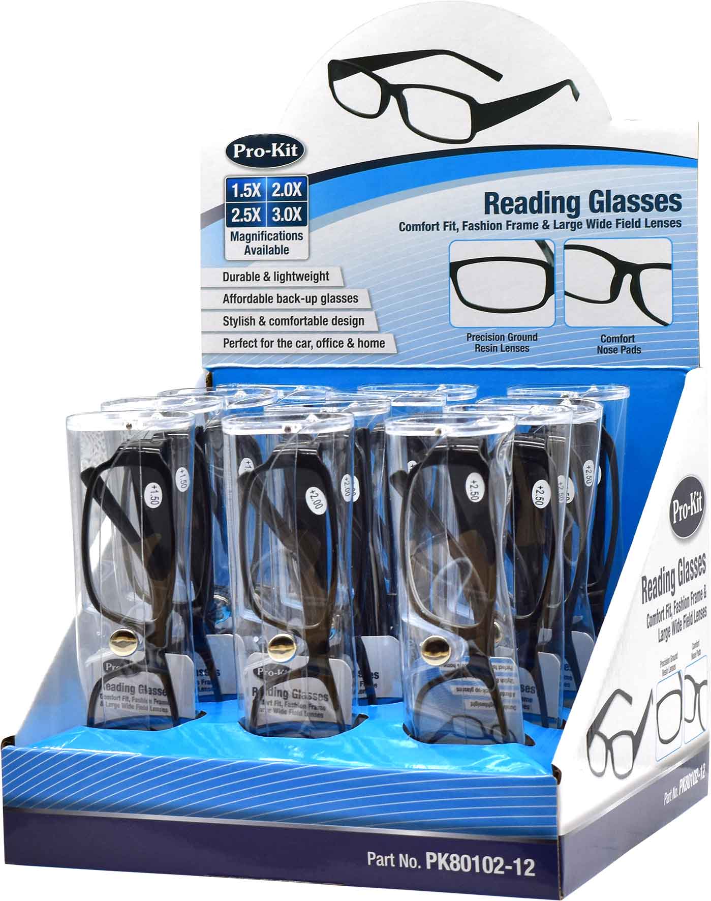 12pc Reading Glasses in a Point-of-Sale Display