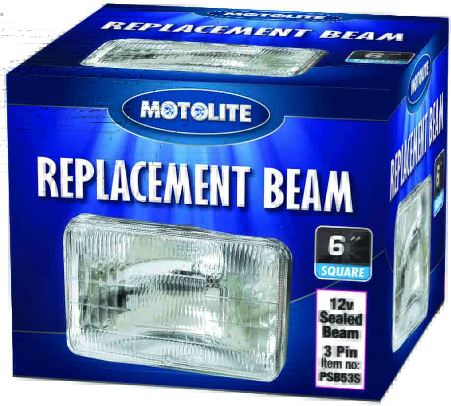 12V 6” Square Small 3 Pin Sealed Beam 40/60W