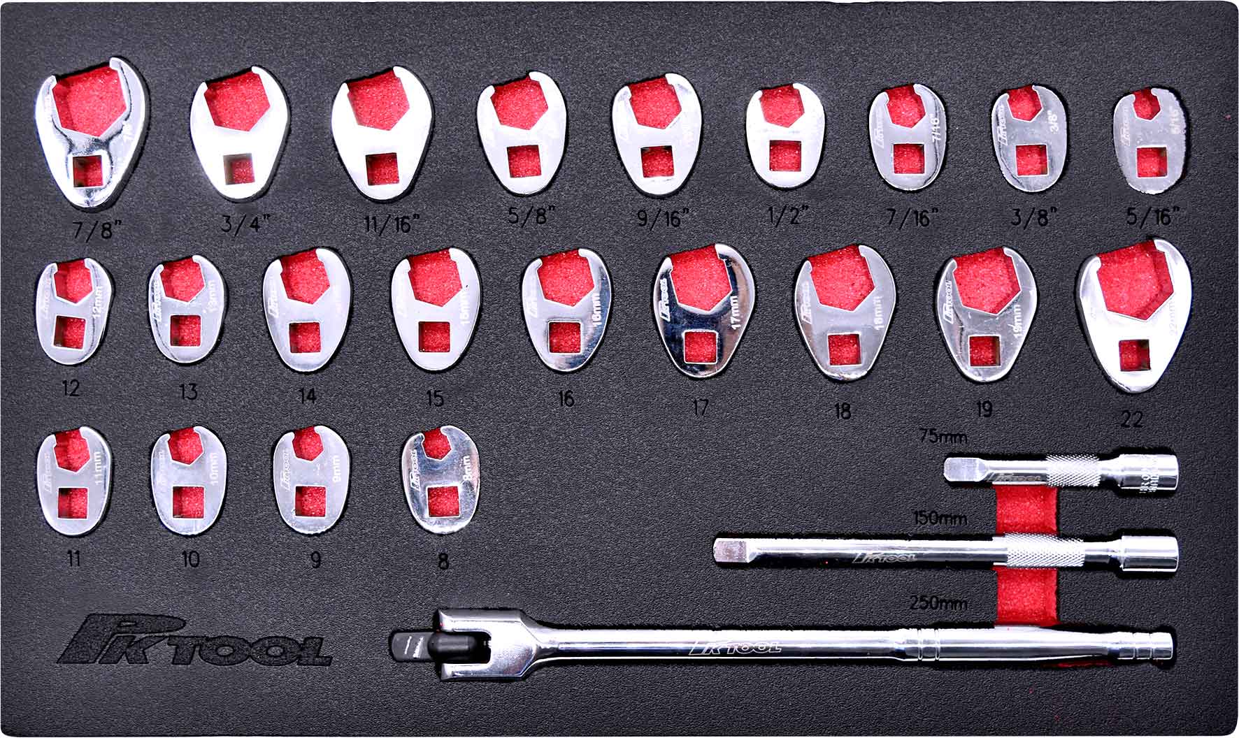 25pc Crowfoot Flare Nut Spanner Set